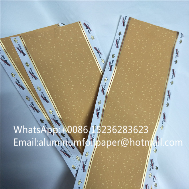 cigarette mouthpiece paper golden line printed colorful tipping paper