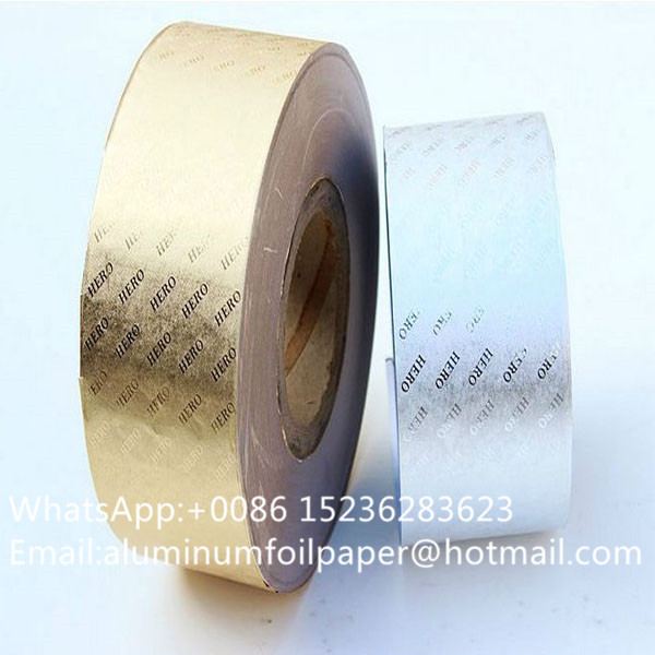 china supplier cigarette embossed aluminum foil coated paper 